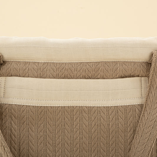 Bebek Bakım Çantası - Taş Örgü - Krem Muslin