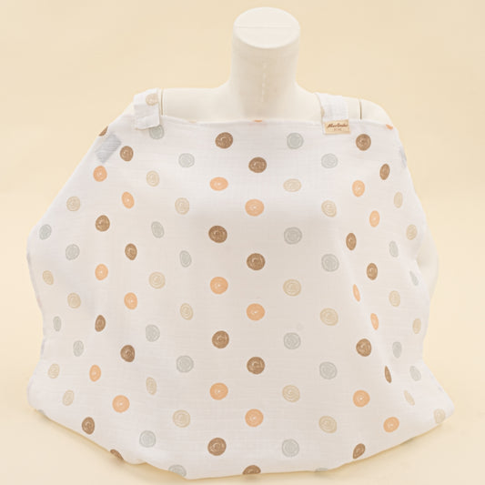 Çift Katlı Muslin Emzirme Önlüğü - Puantiye