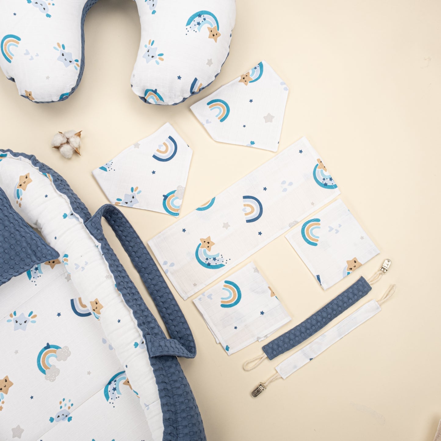 18 Parça Full Set - Çift Taraflı - İndigo Havuz - Mavi Gökkuşağı