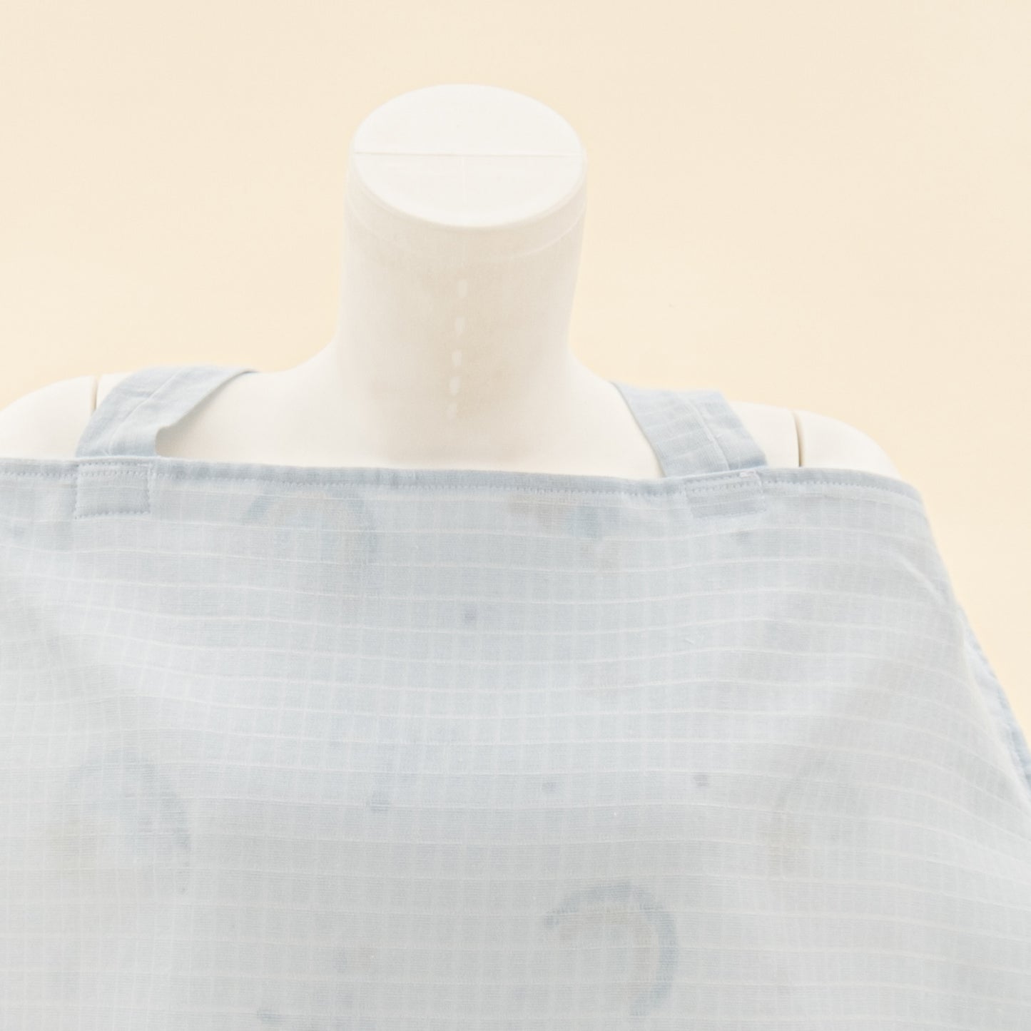 Çift Katlı Muslin Emzirme Önlüğü - Bebe Mavisi Muslin - Mavi Gökkuşağı
