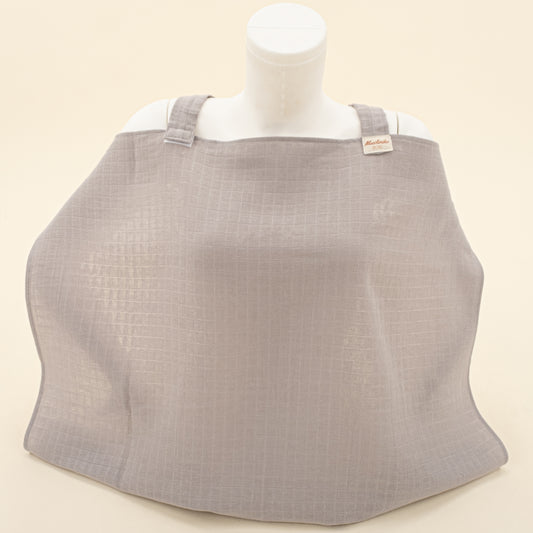 Çift Katlı Muslin Emzirme Önlüğü - Koyu Gri Muslin