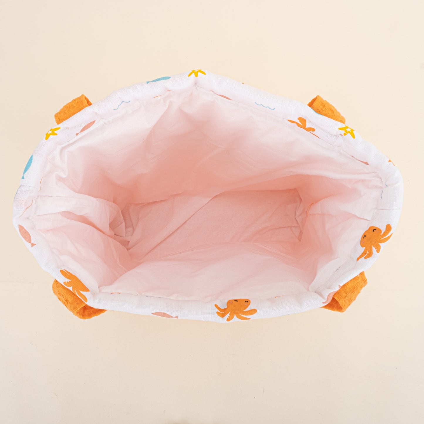 Bebek Bakım Çantası - Oranj Petek - Ahtapot