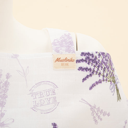 Çift Katlı Muslin Emzirme Önlüğü - Lavanta