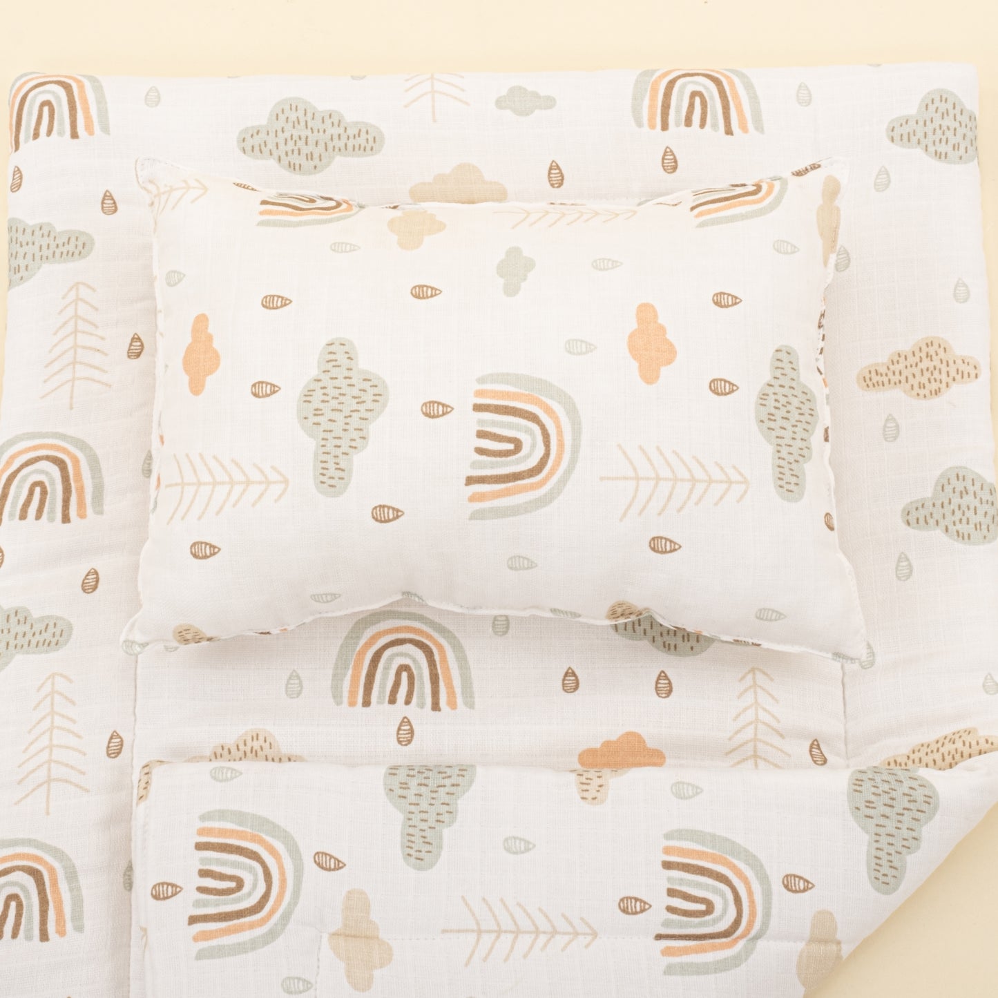 Alt Açma Matı ve Yastık - Yeşil Gökkuşağı