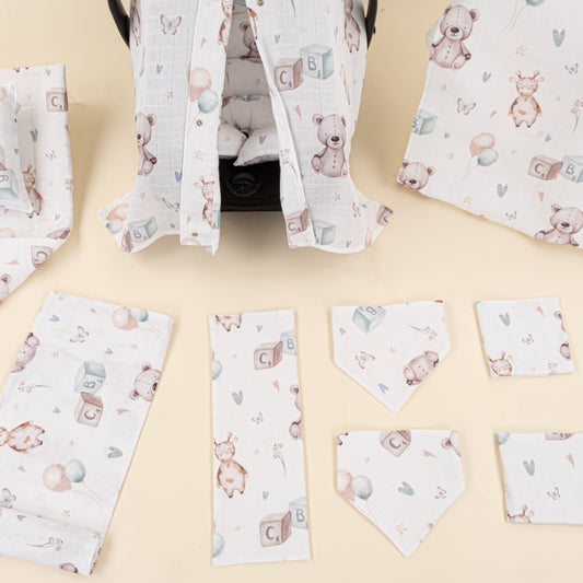 11 Parça Avantajlı Set - Tek Katlı - Sevimli Ayıcıklar