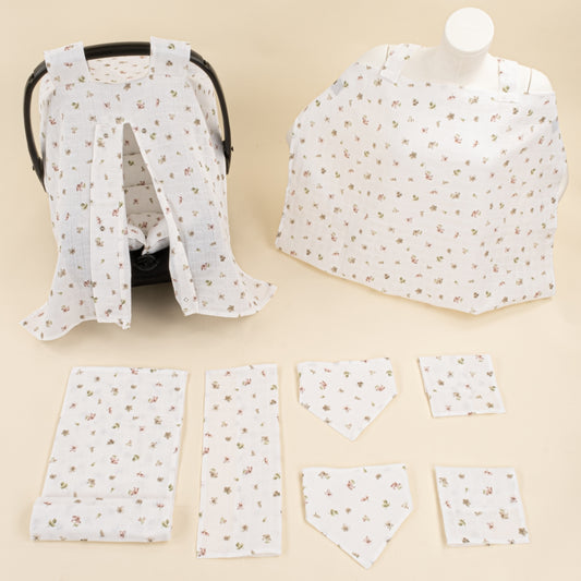 9 Parça Avantajlı Set - Tek Taraflı - Çiçekler