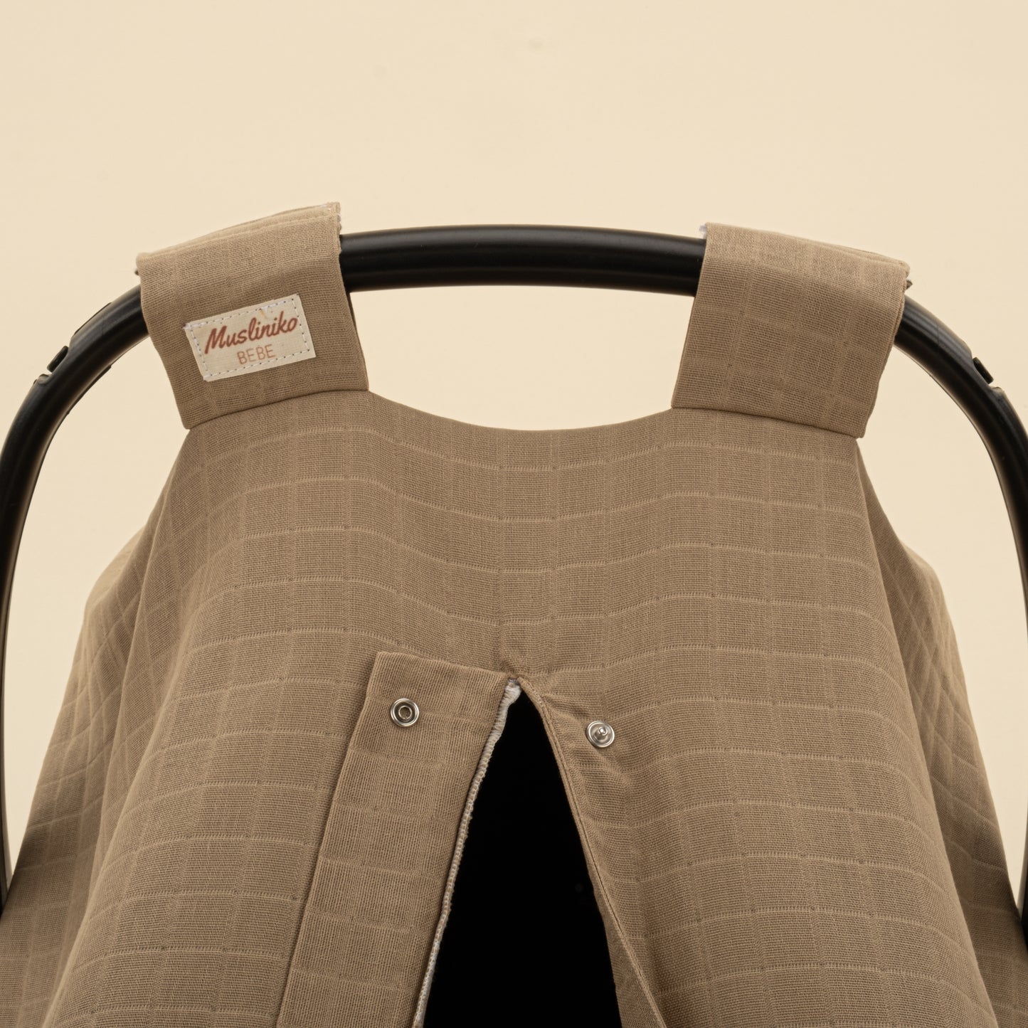 Puset Örtüsü - Tek Taraflı - Toprak Muslin