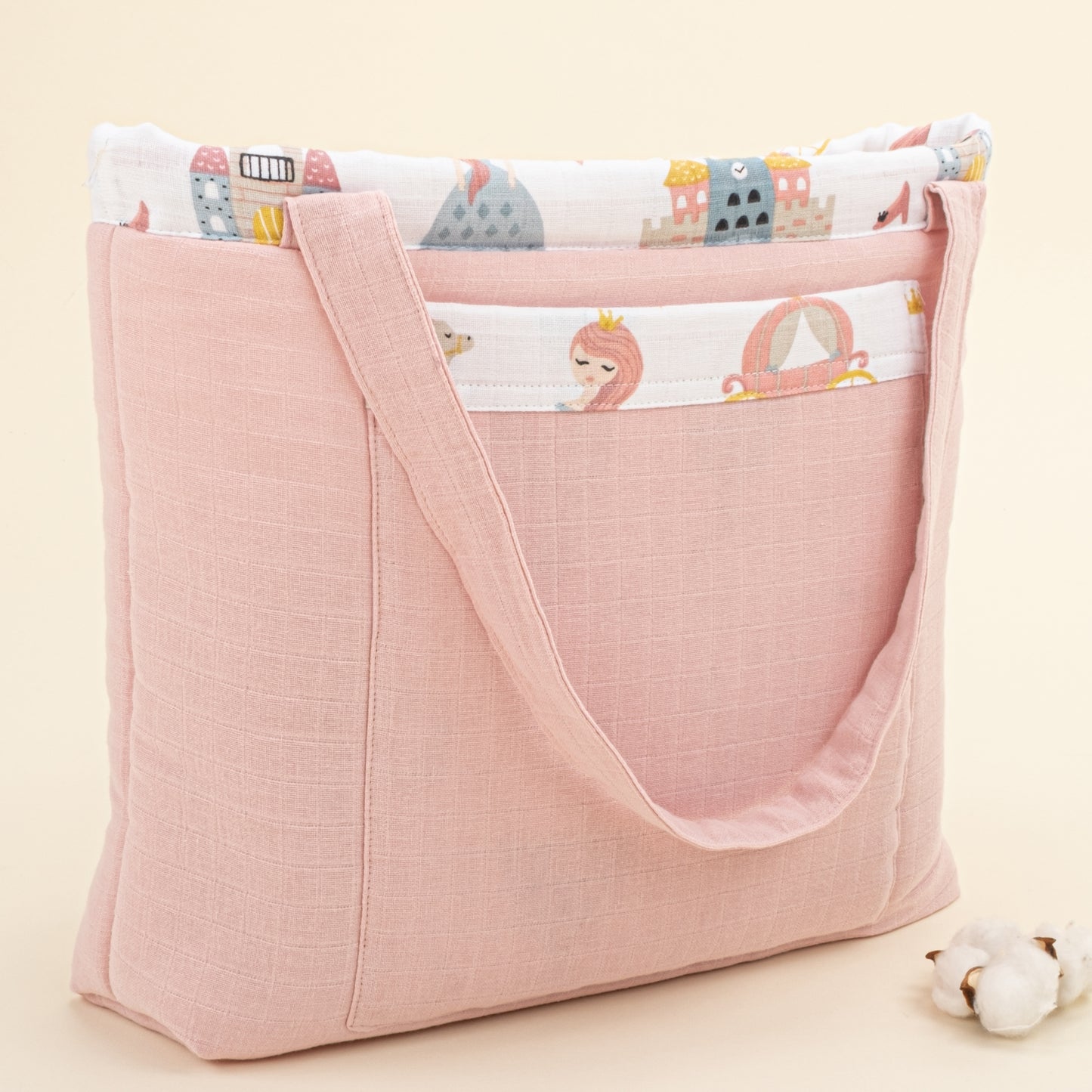 Bebek Bakım Çantası - Pudra Muslin - Sindirella