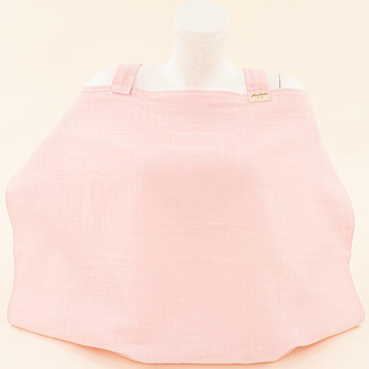 Çift Katlı Muslin Emzirme Önlüğü - Şeker Pembe Muslin