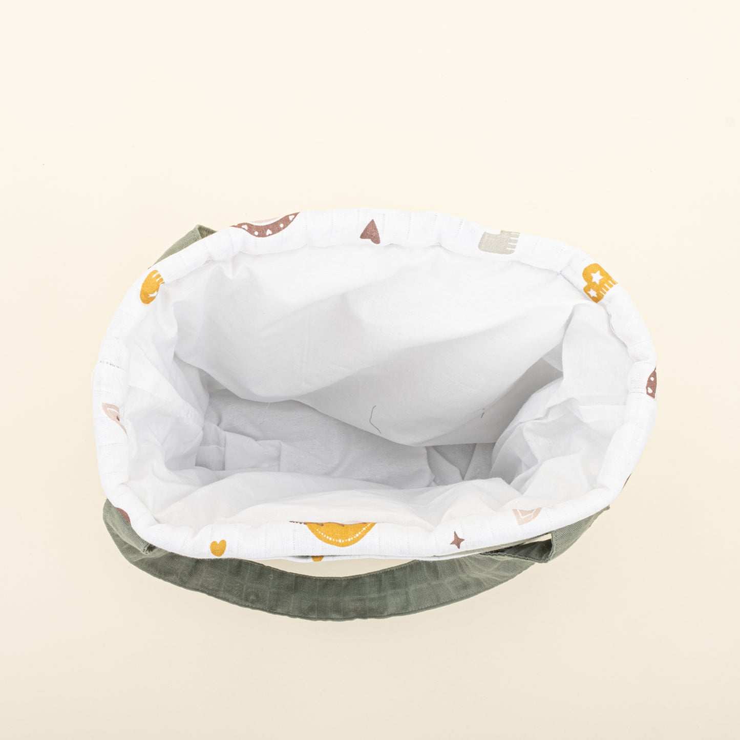 Bebek Bakım Çantası - Haki Muslin - Galaksi ve Harfler