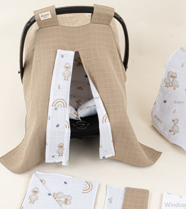 9 Parça Avantajlı Set - Çift Taraflı - Toprak Muslin - Kahverengi Ördek