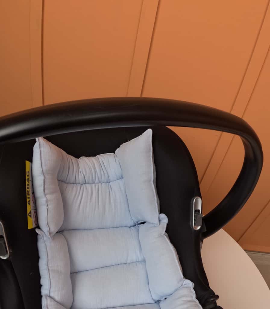 2 Katlı Muslin kumaş Puset Minderi - Bebe Mavi