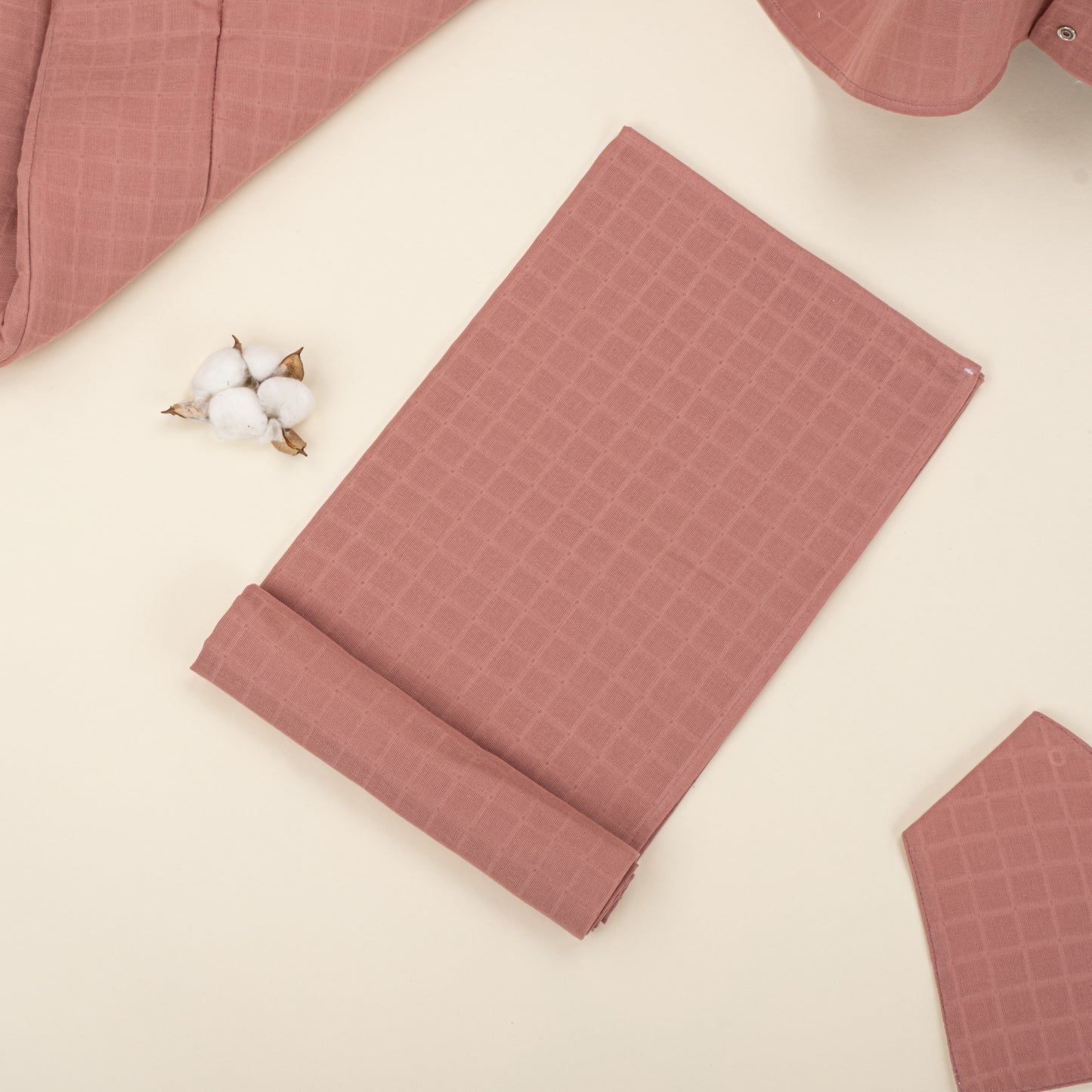 11 Parça Avantajlı Set - Tek Taraflı - Gül Kurusu Müslin