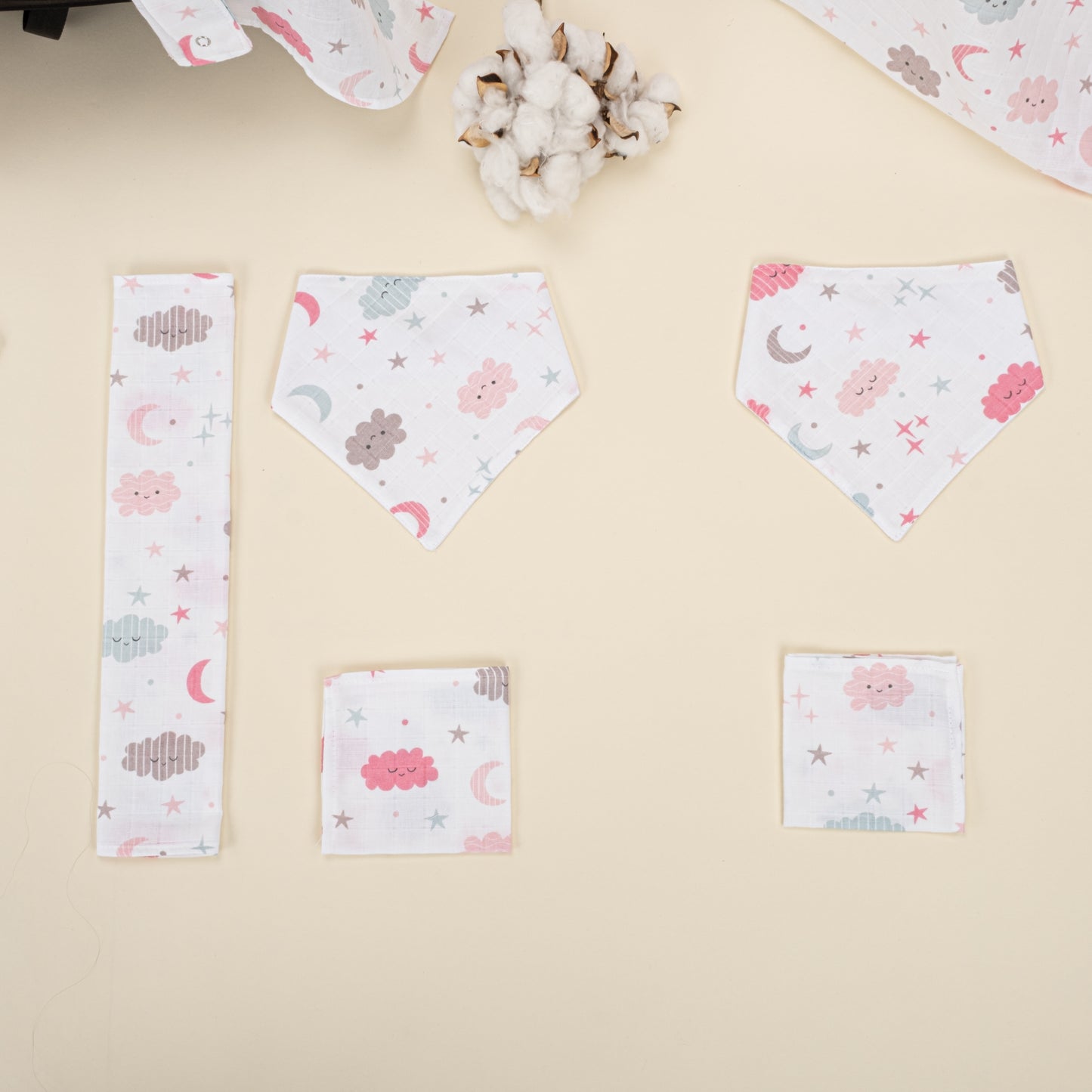 11 Parça Avantajlı Set - Tek Taraflı - Pembe Bulut