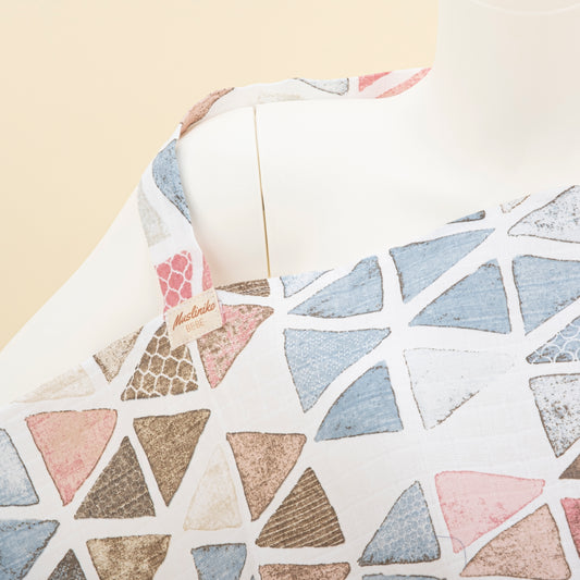 Çift Katlı Muslin Emzirme Önlüğü - Retro