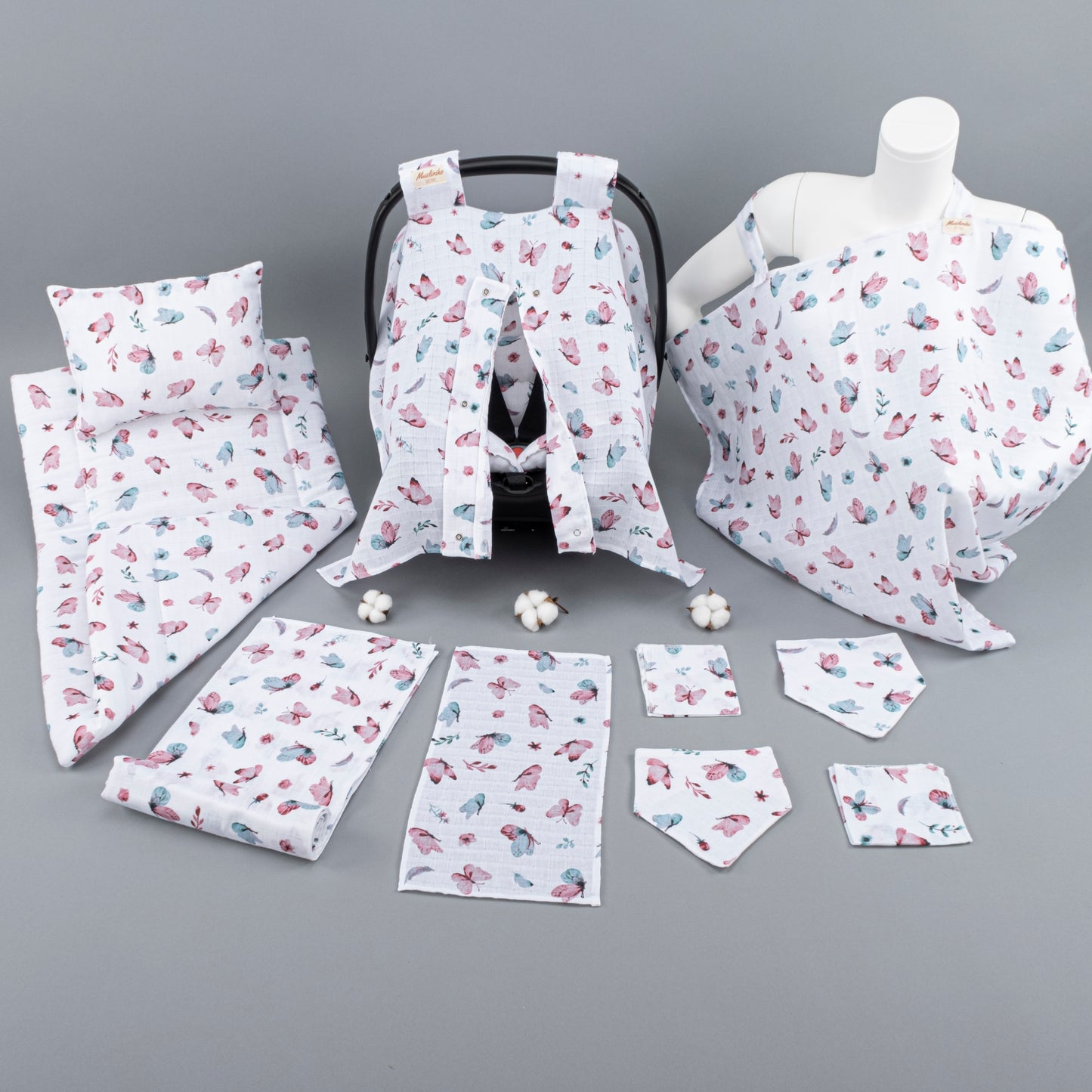 11 Parça Avantajlı Set - Tek Taraflı - Kelebekler