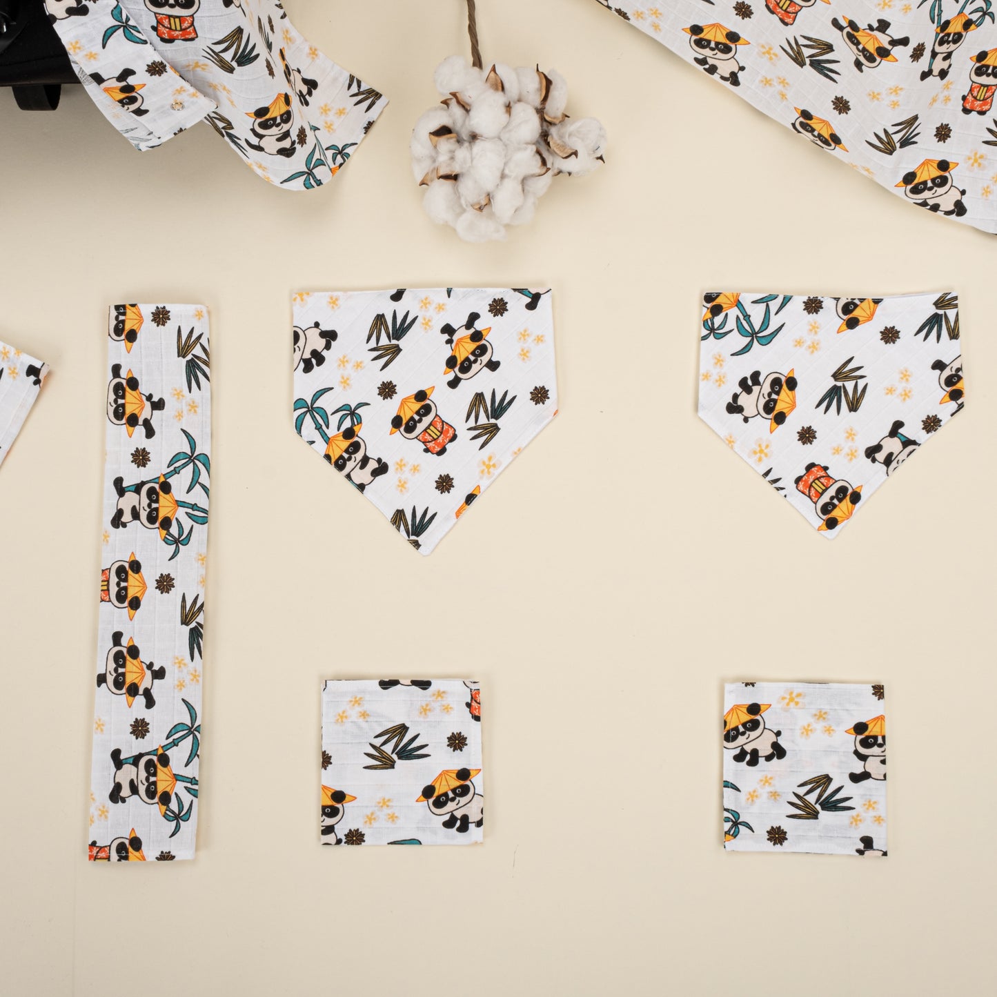 11 Parça Avantajlı Set - Tek Taraflı - Tropikal Panda