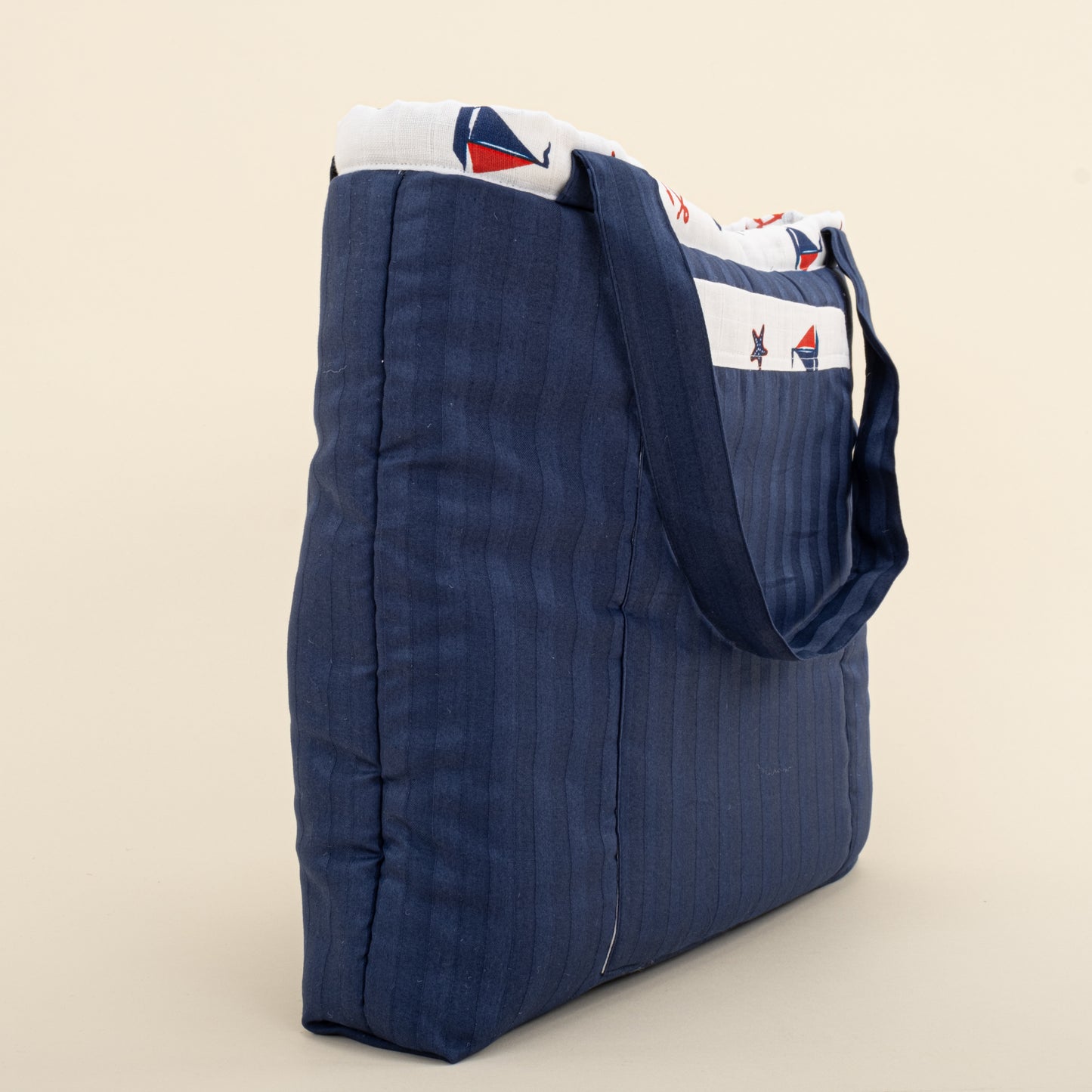 Bebek Bakım Çantası - Lacivert Saten - Bahriyeli