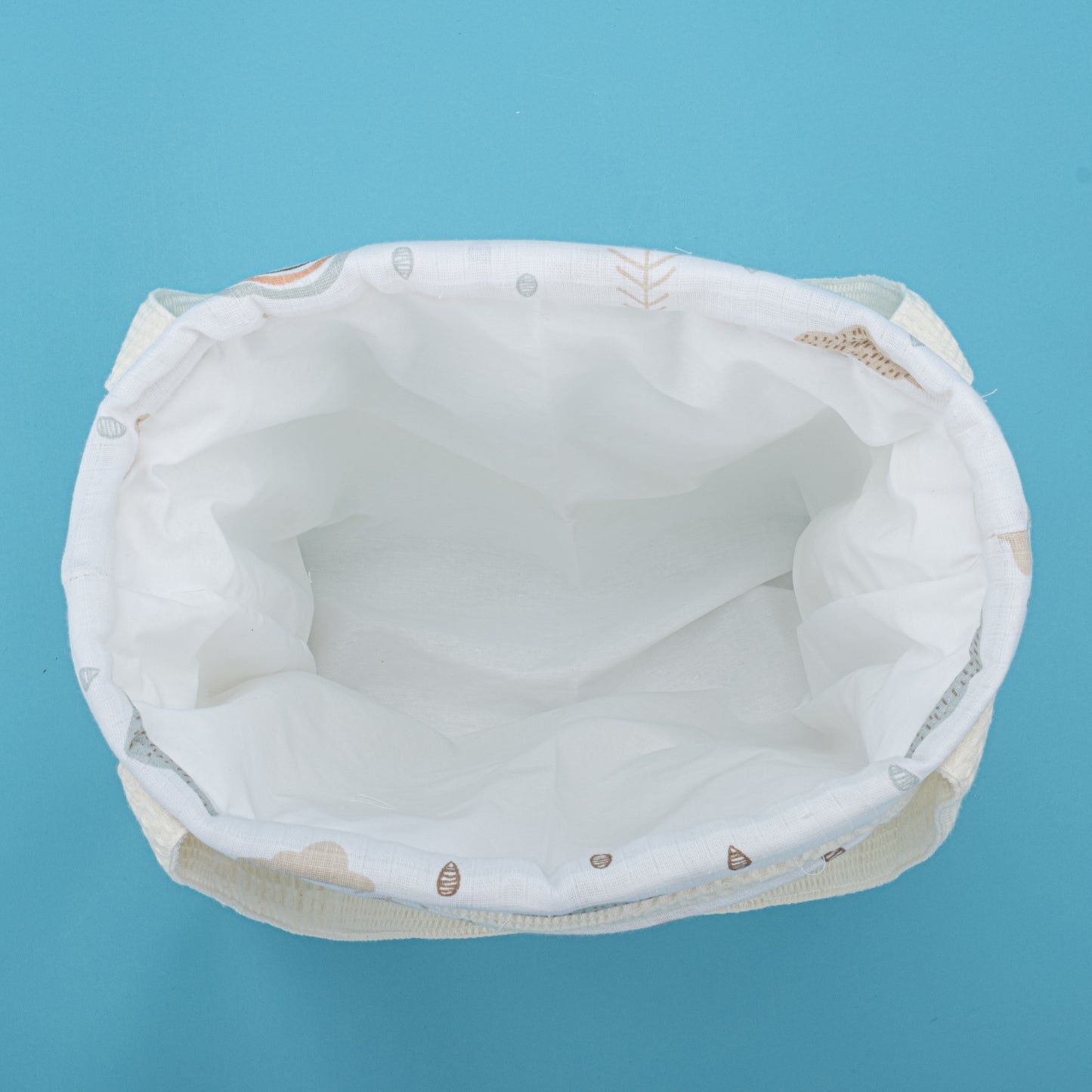 Bebek Bakım Çantası - Krem Waffle - Yeşil Gökkuşağı