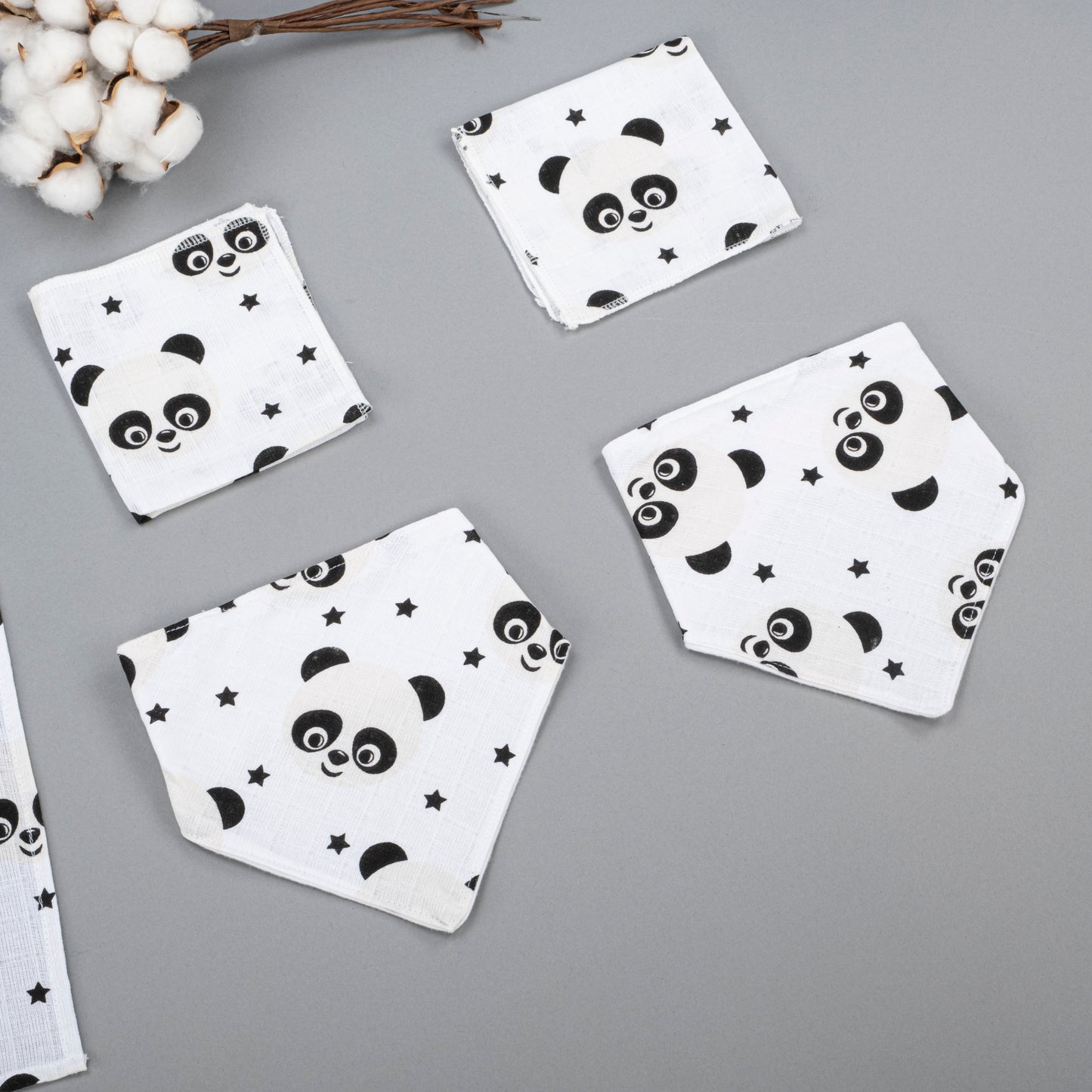 11 Parça Avantajlı Set - Tek Taraflı - Panda