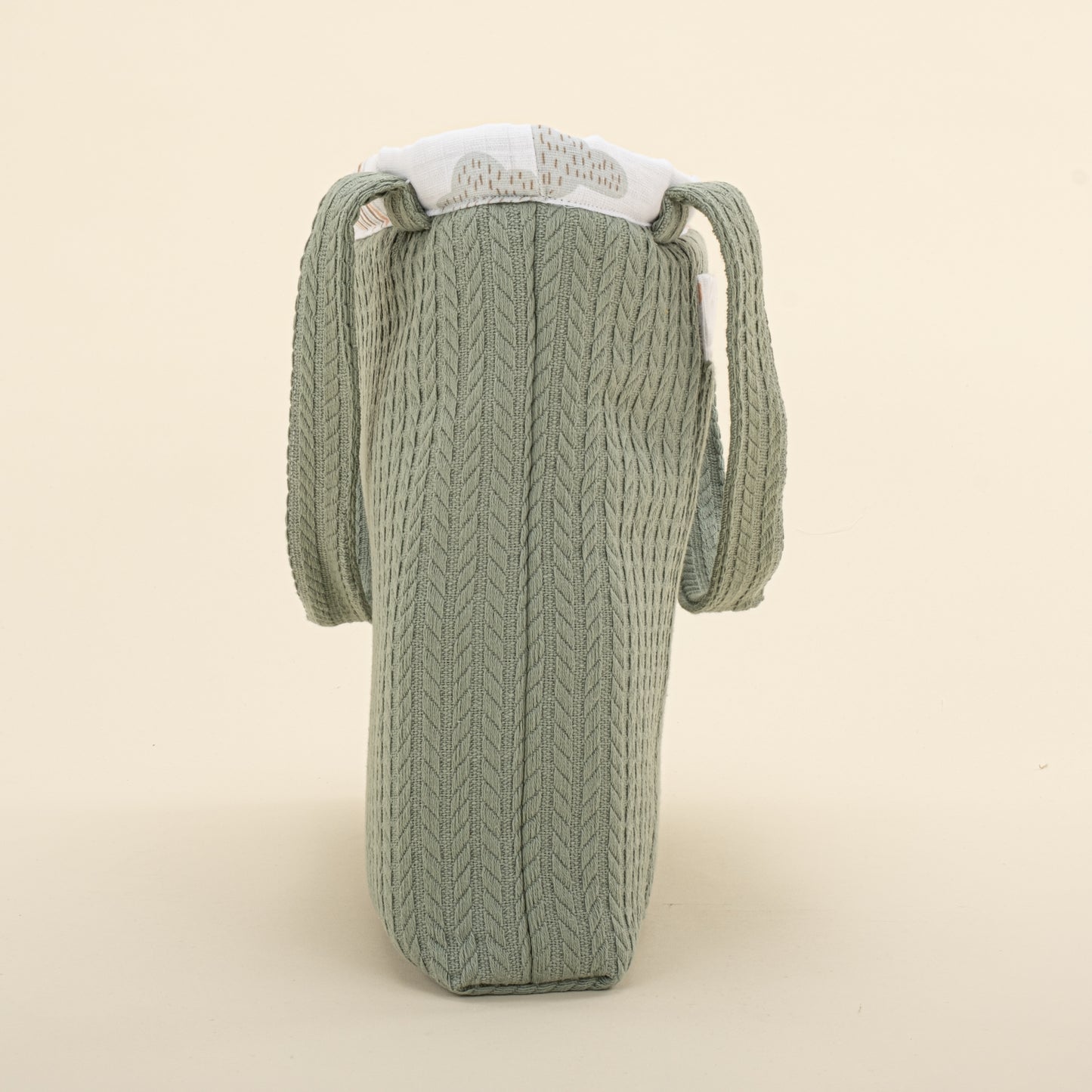 Bebek Bakım Çantası - Koyu Yeşil Örgü - Yeşil Gökkuşağı