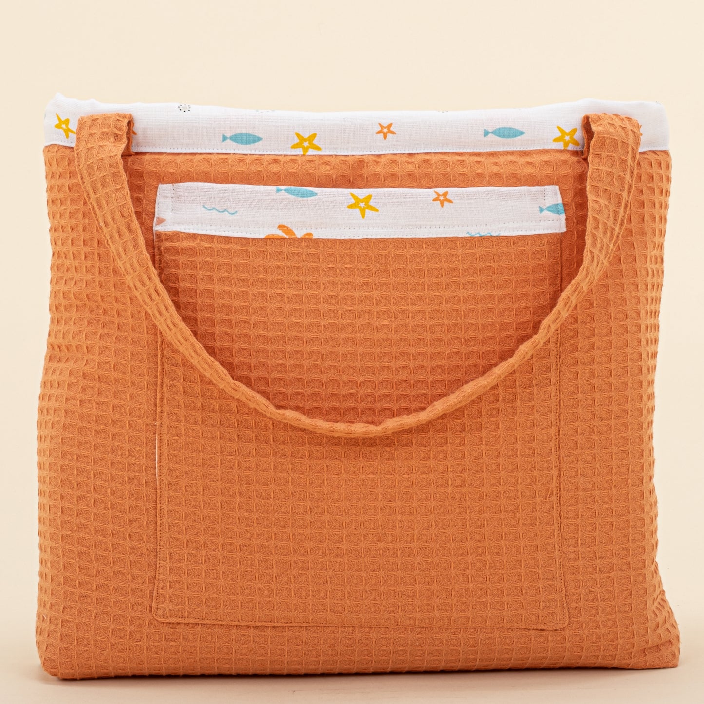 Bebek Bakım Çantası - Turuncu Petek - Ahtapot