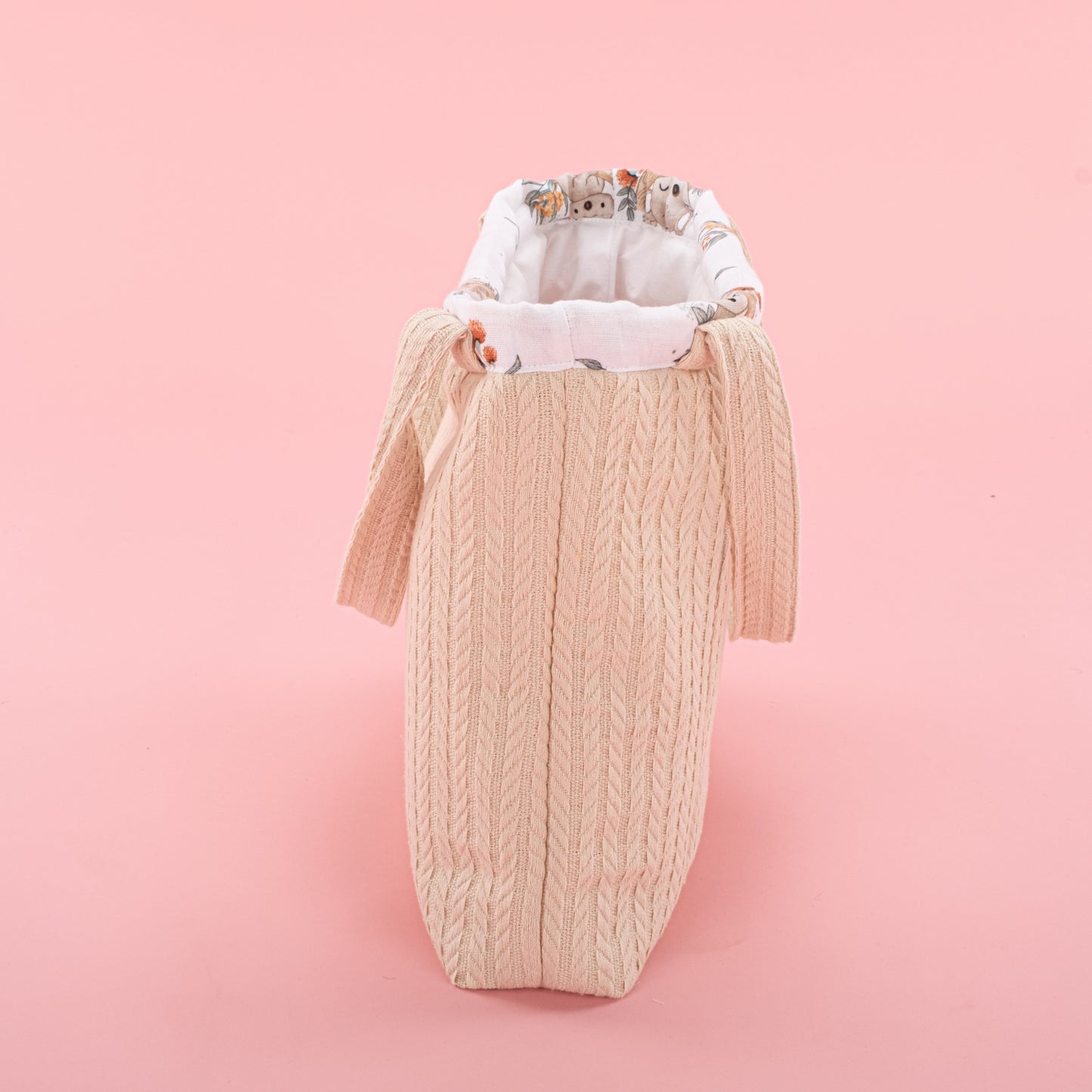 Bebek Bakım Çantası - Krem Örgü - Koala