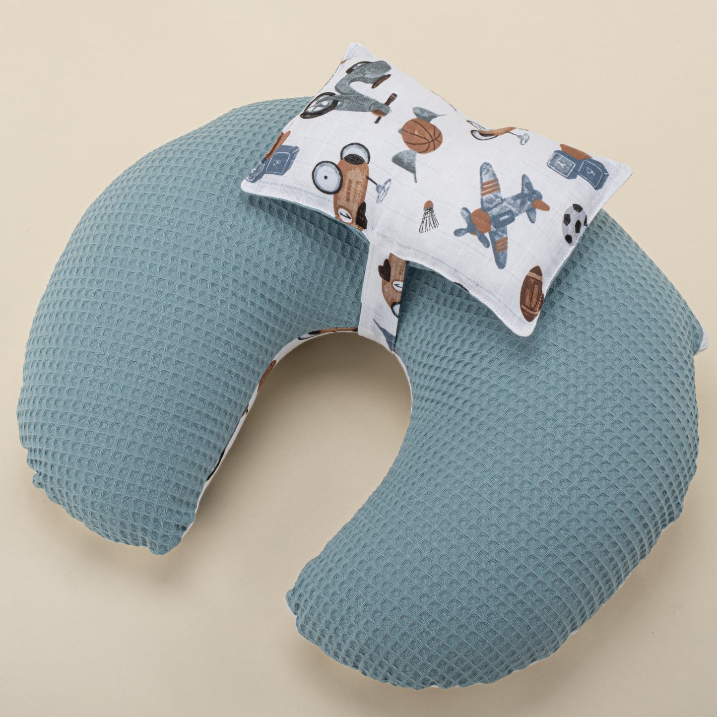 Emzirme Yastığı - Çift Taraflı - Petrol Mavisi Petek - Araçlar