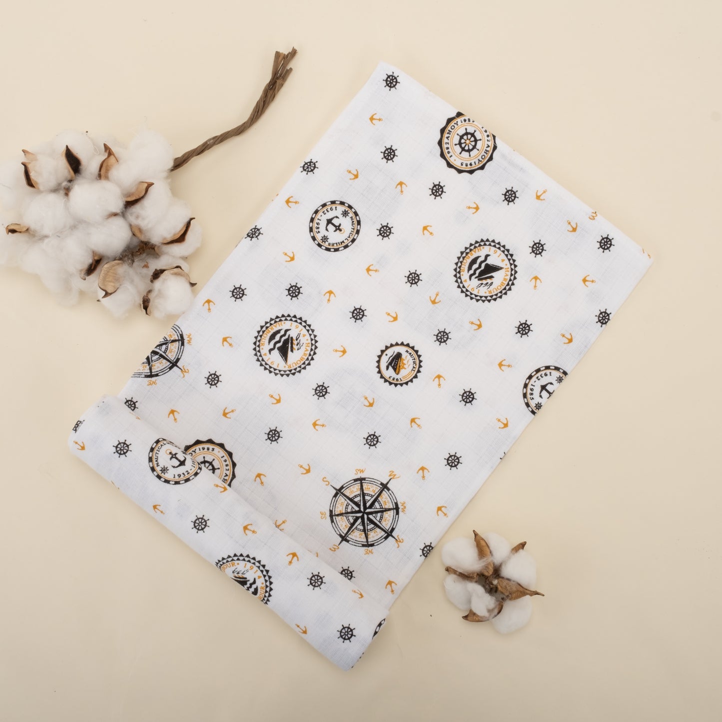 3lü Set - Müslin Örtü - Dondurma / Sarı Gemi / Salyangoz