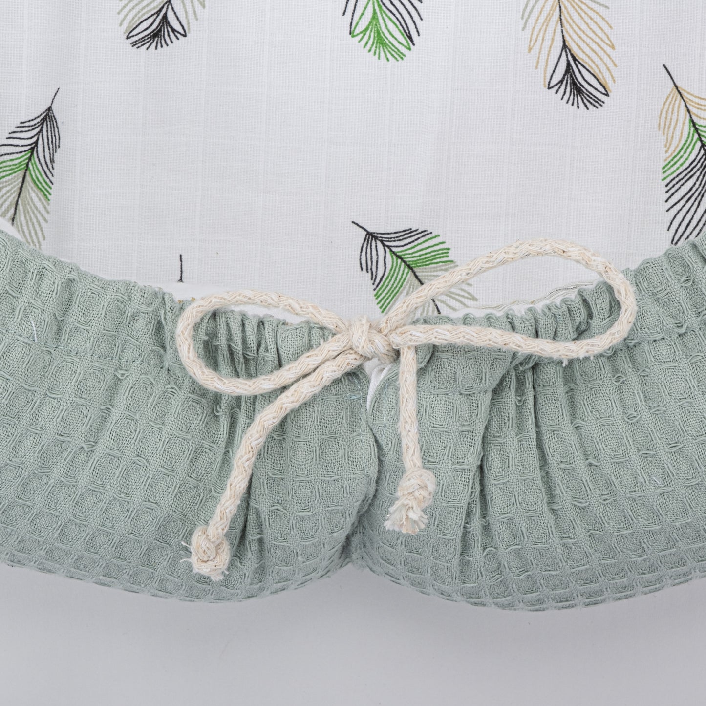 Babynest ve Yastık - Çift Taraflı - Yeşil Petek - Yeşil Tüy