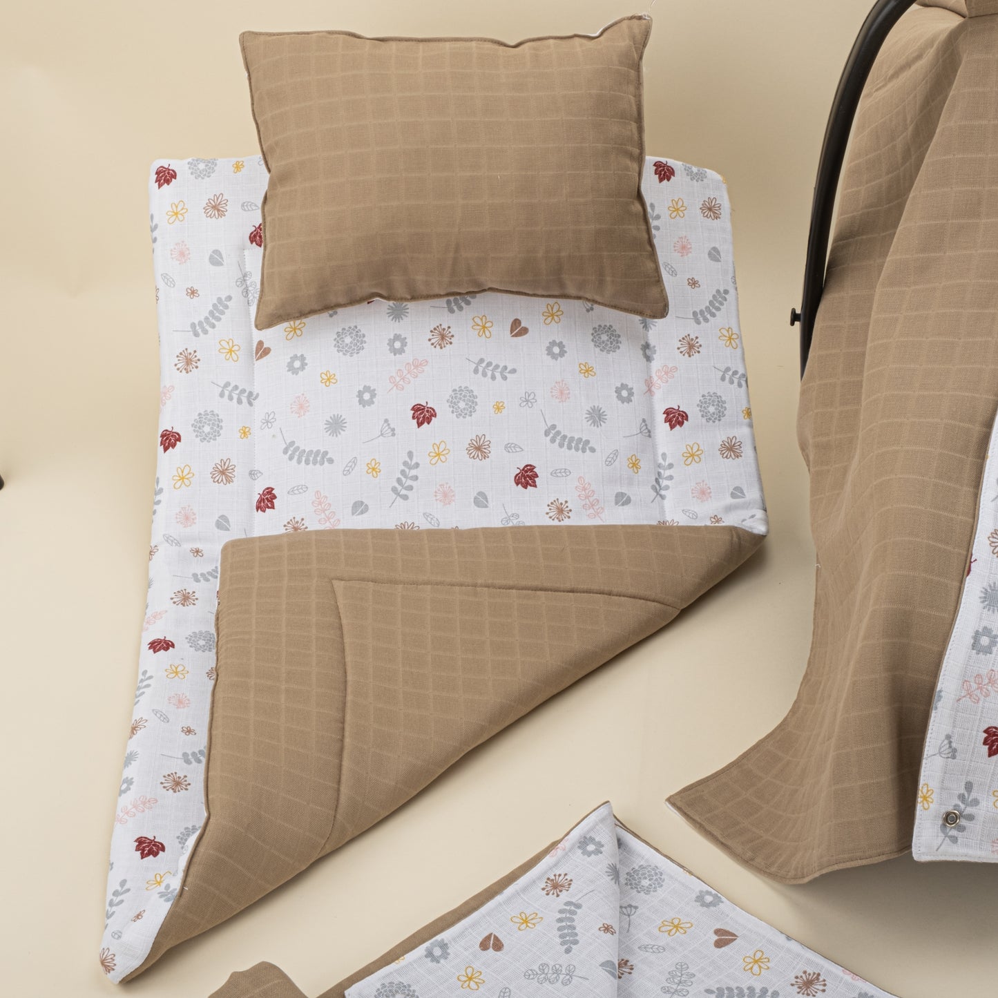 11 Parça Avantajlı Set - Çift Taraflı - Toprak Muslin - Bahar Desenleri