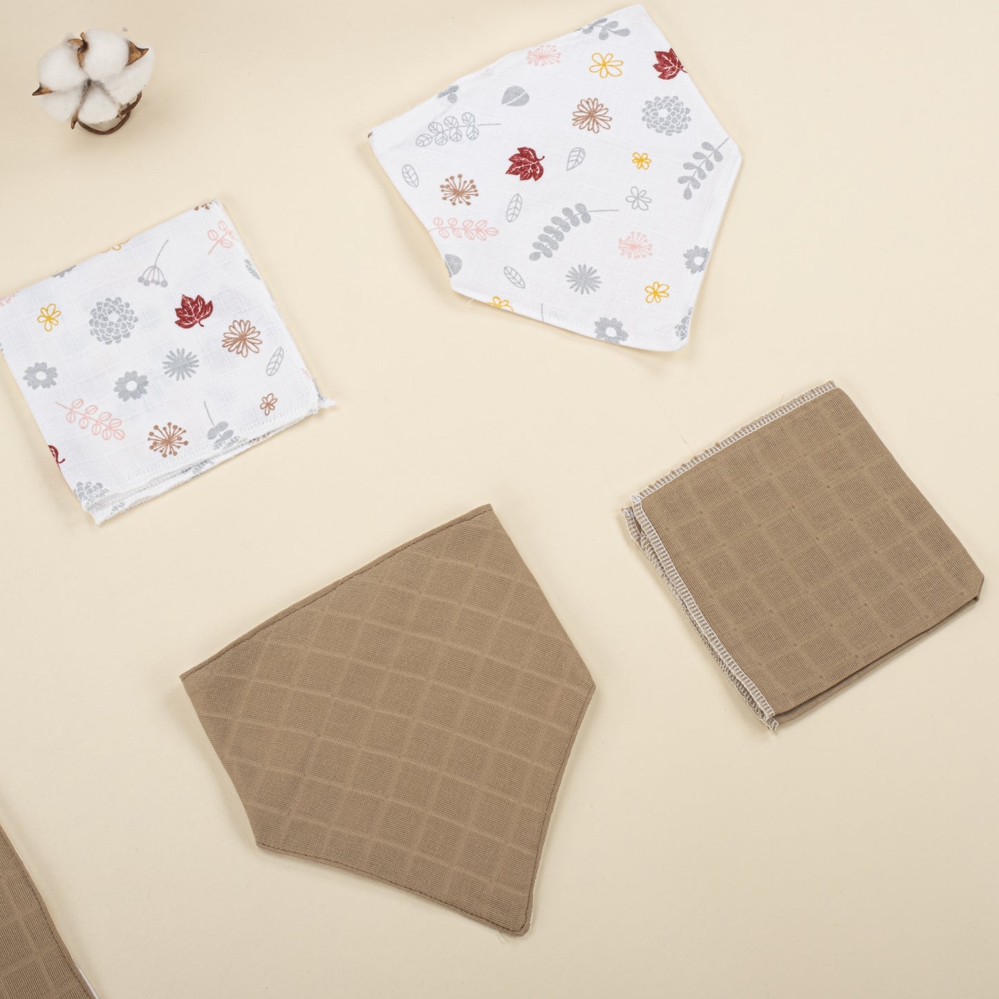 11 Parça Avantajlı Set - Çift Taraflı - Toprak Muslin - Bahar Desenleri