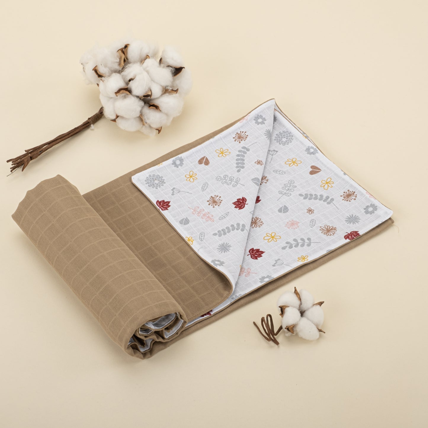 11 Parça Avantajlı Set - Çift Taraflı - Toprak Muslin - Bahar Desenleri