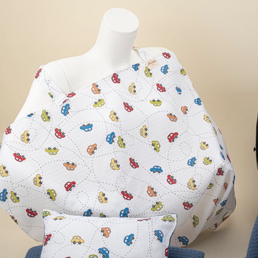 18 Parça Full Set - Çift Taraflı - İndigo Petek - Renkli Arabalar