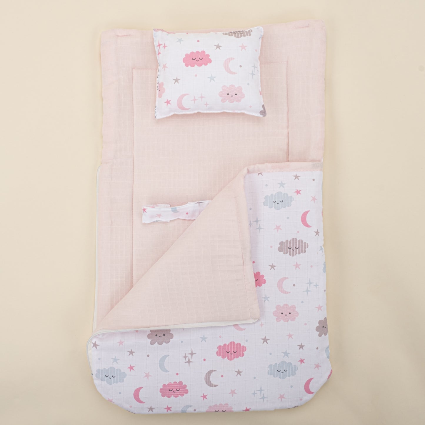 Uyku Tulumu - Bebe Pembe Muslin - Pembe Bulut
