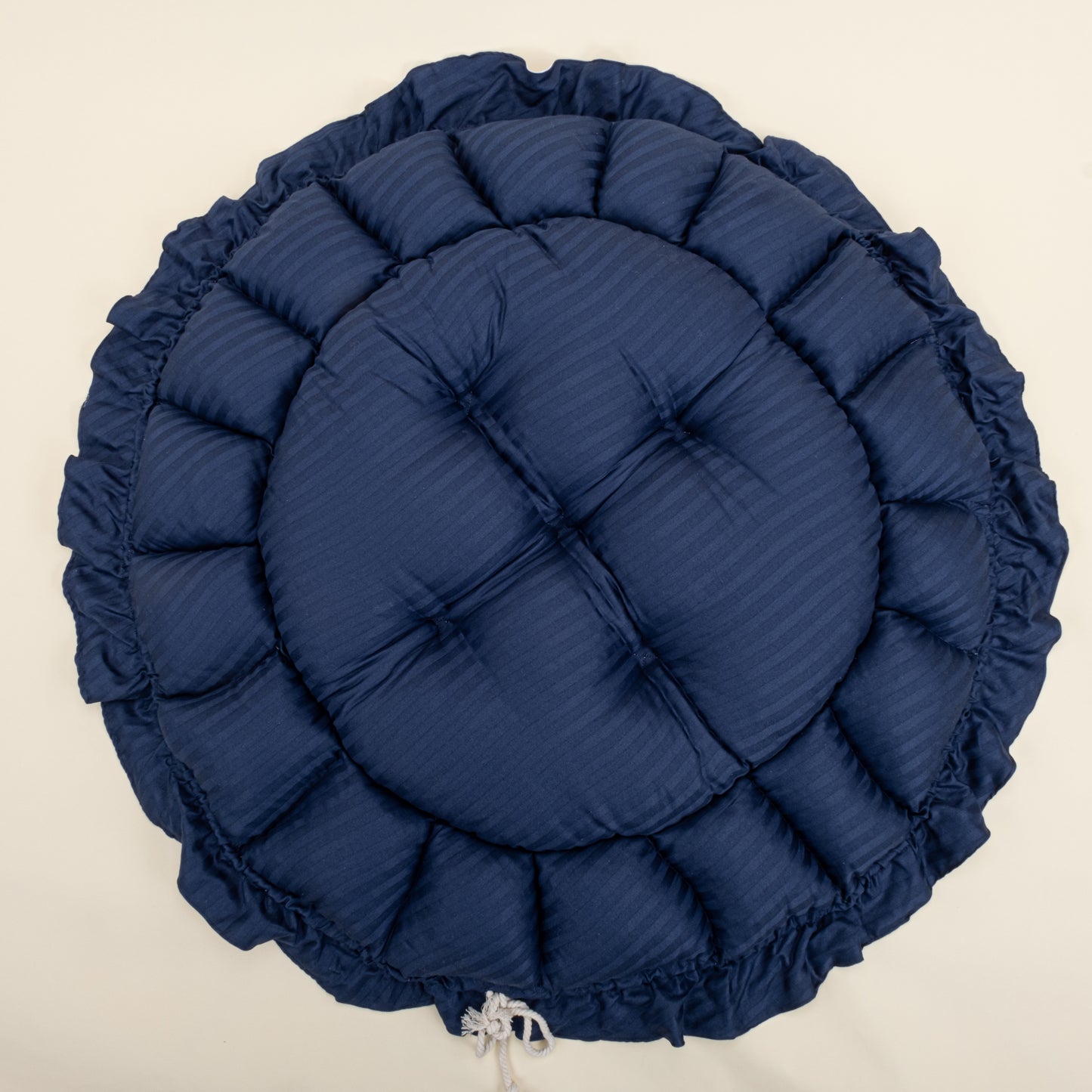 Yuvarlak Babynest - Çift Taraflı - Lacivert Saten - Bahriyeli