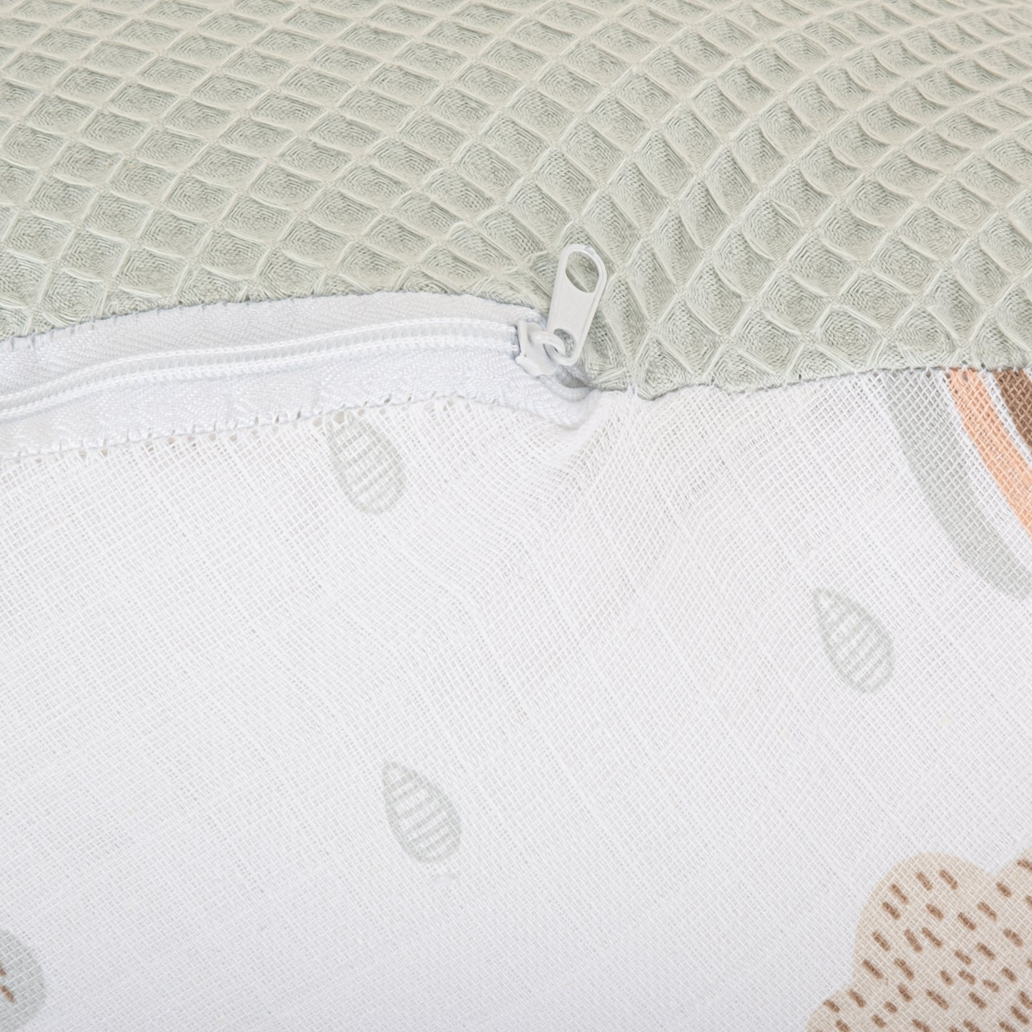 Emzirme Yastığı - Çift Taraflı - Açık Yeşil Petek - Yeşil Gökkuşağı