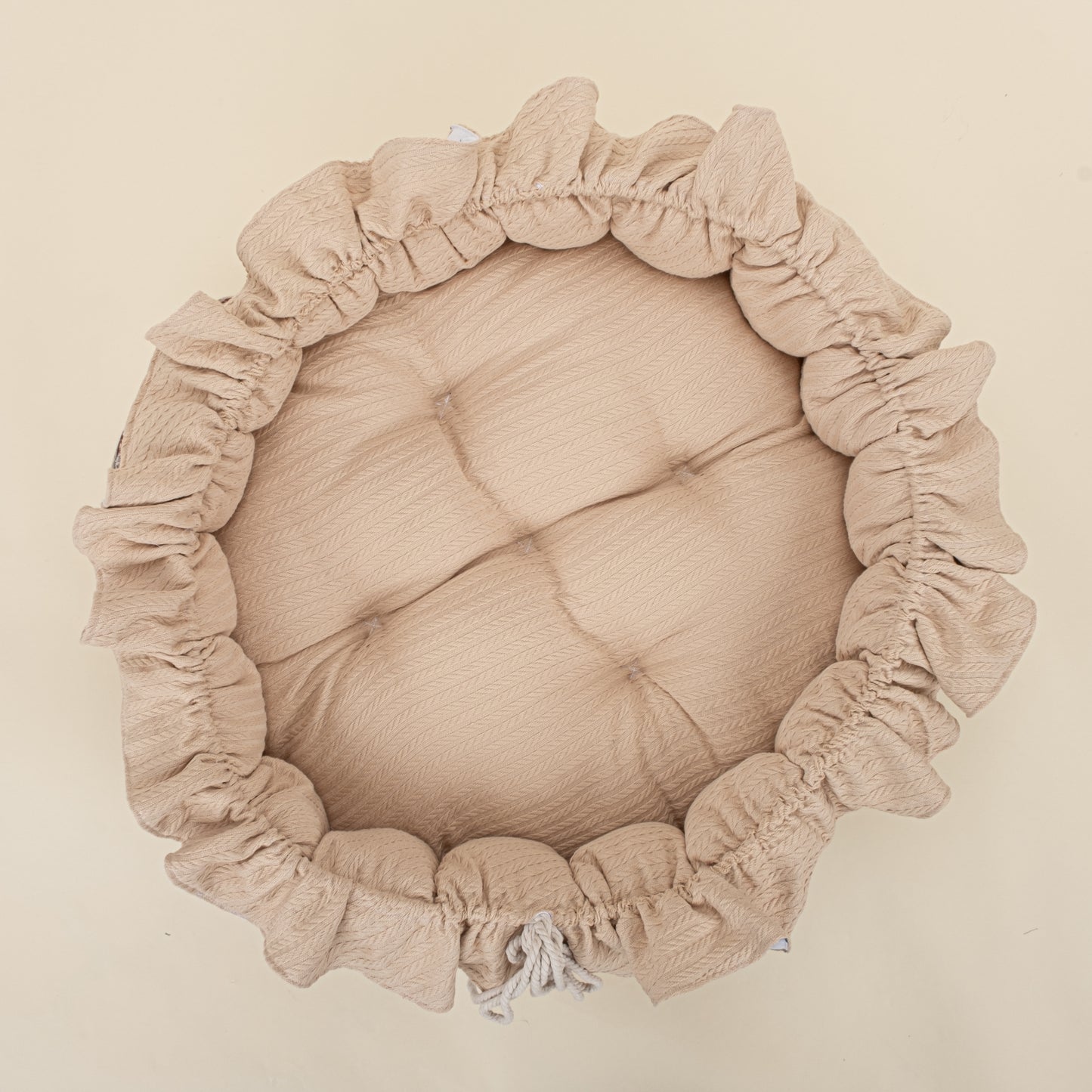 Yuvarlak Babynest - Çift Taraflı - Sütlü Kahve Örgü - Harry