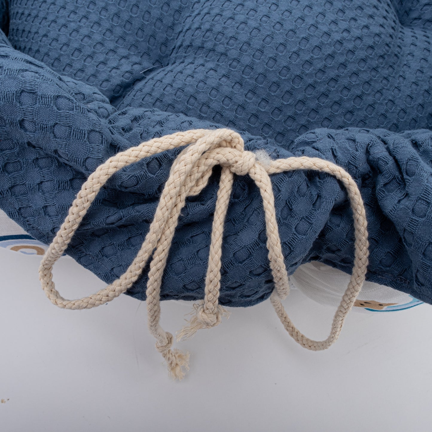 Yuvarlak Babynest - Çift Taraflı - İndigo Havuz - Mavi Gökkuşağı