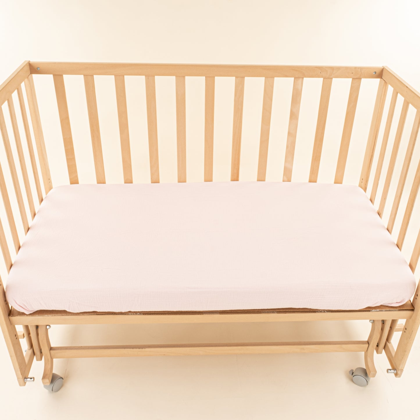 Bebek Yorgan Nevresim Seti - İki Katlı Organik Muslin - Bebe Pembe