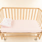 Bebek Yorgan Nevresim Seti - İki Katlı Organik Muslin - Bebe Pembe - Pembe Ay