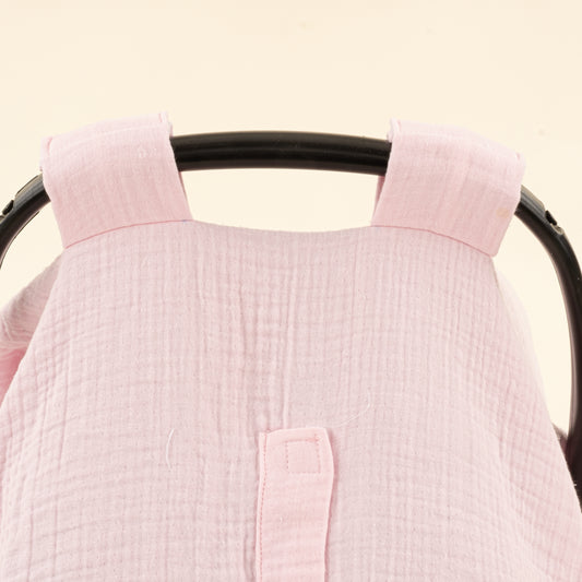 İndirimli Ürün - Dört Katlı Muslin Puset Örtüsü - Pembe
