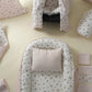 18 Parça Full Set - Çift Taraflı - Bebe Pembe Muslin - Çiçekler