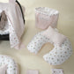 18 Parça Full Set - Çift Taraflı - Bebe Pembe Muslin - Çiçekler