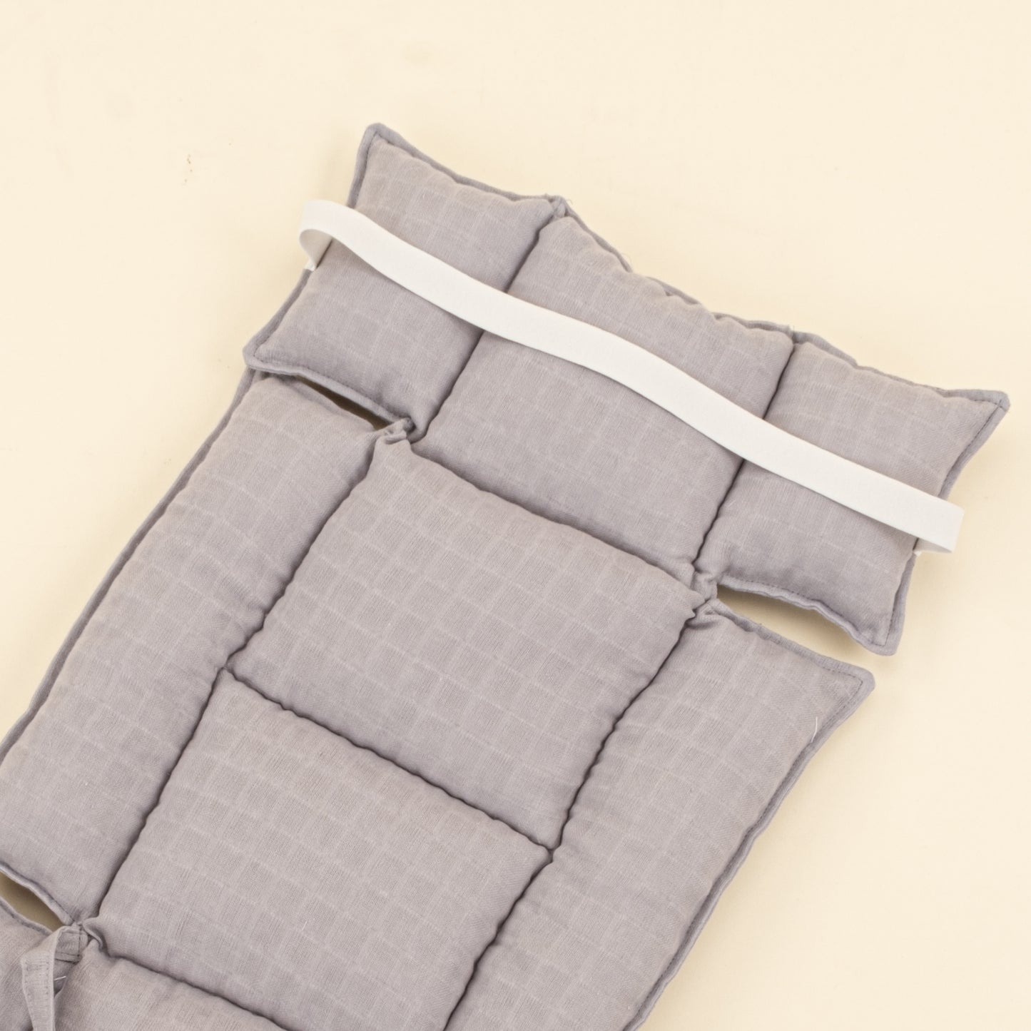 Bebek Arabası Minderi - Gri Muslin