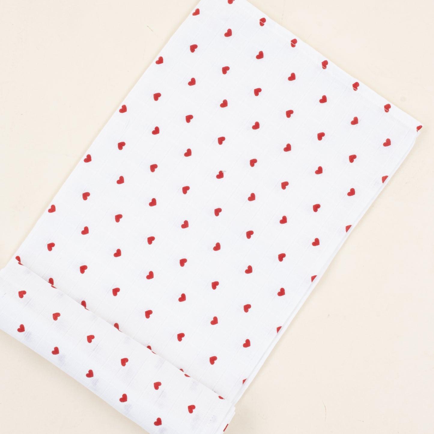 Müslin Örtü - Kırmızı Kalp