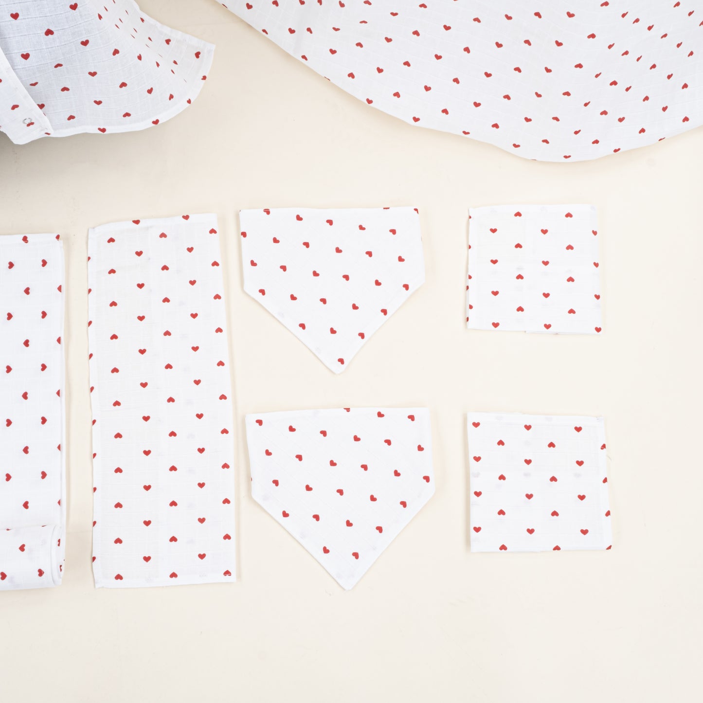 9 Parça Avantajlı Set - Tek Taraflı - Kırmızı Kalp