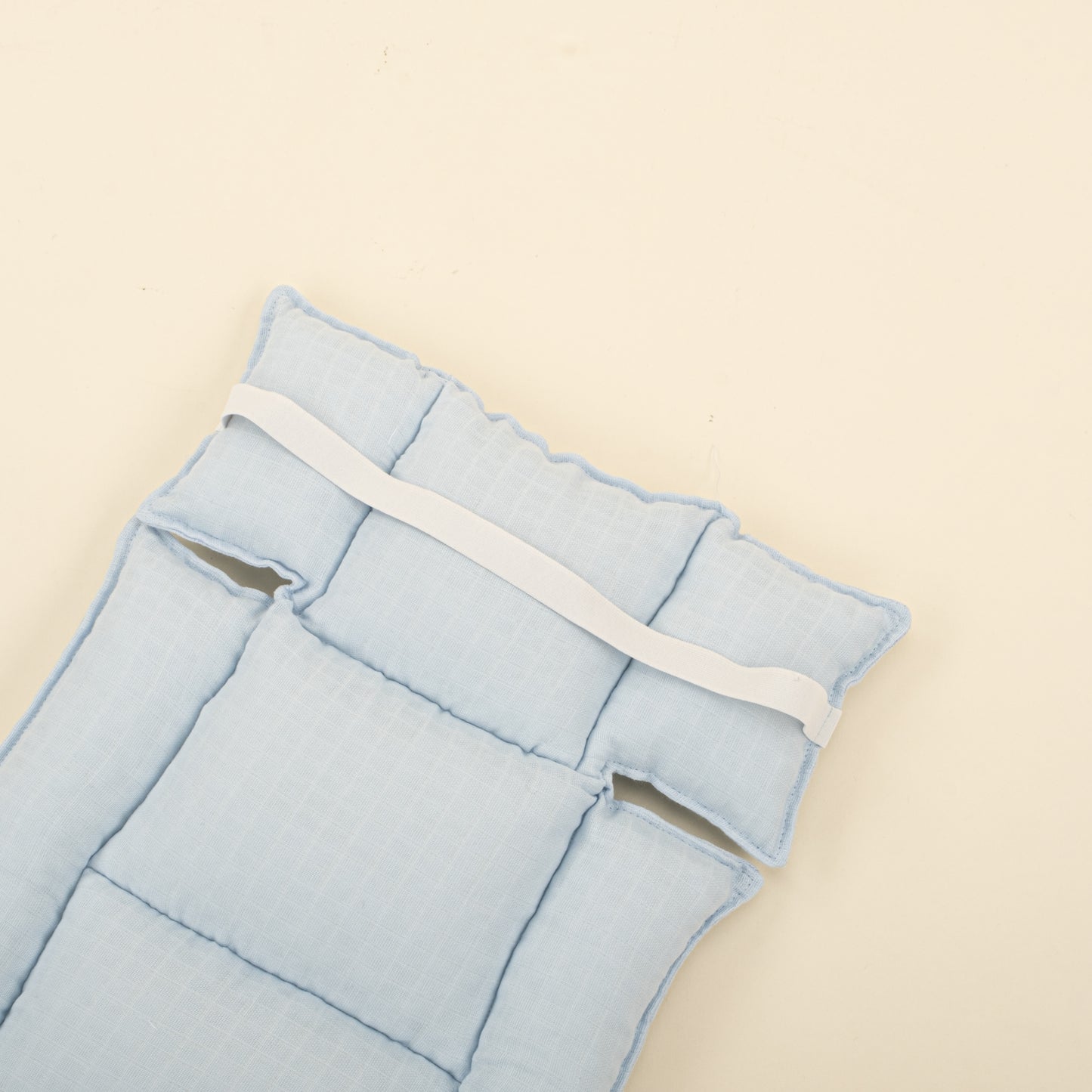 Bebek Arabası Minderi - Bebe Mavi Muslin