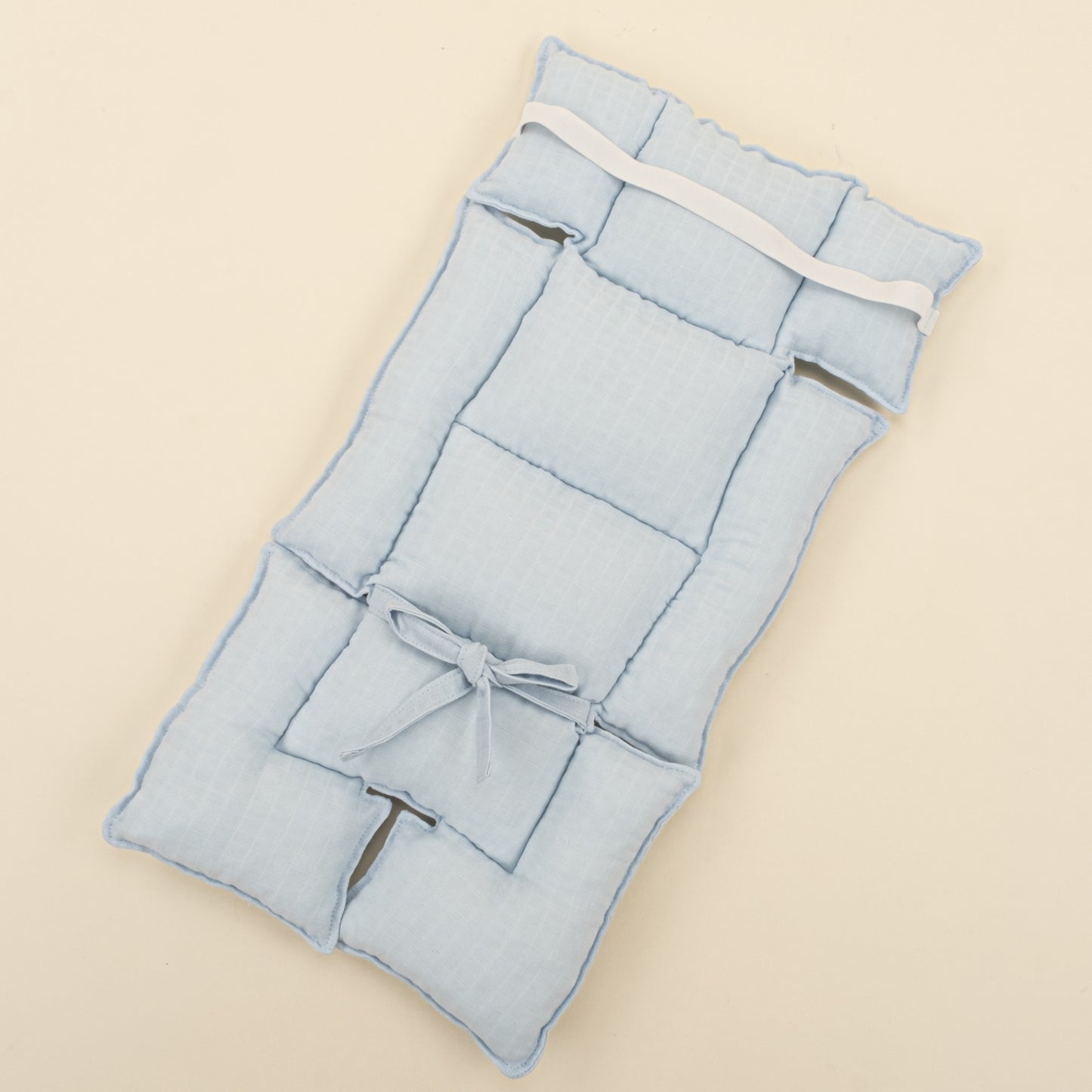 Bebek Arabası Minderi - Bebe Mavi Muslin