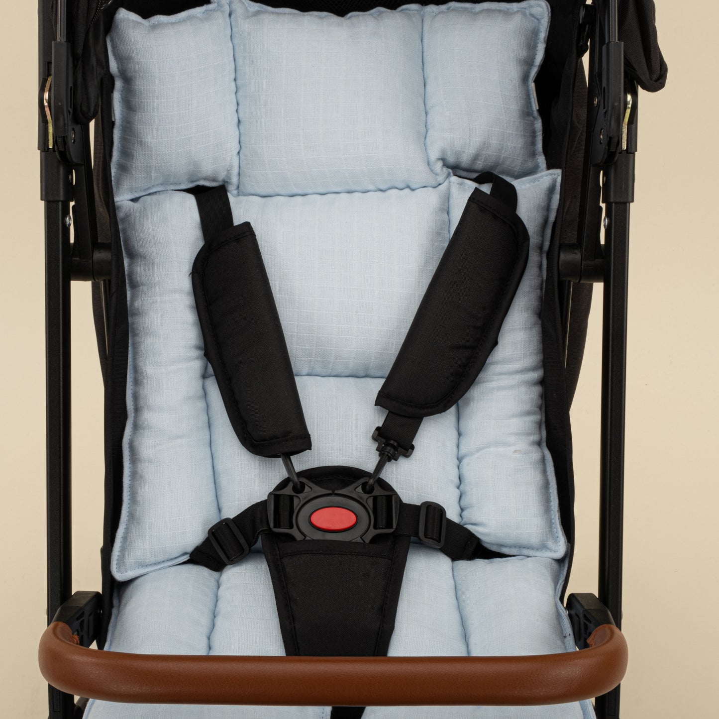 Bebek Arabası Minderi - Bebe Mavi Muslin
